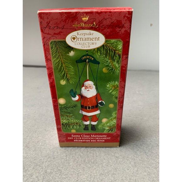 Hallmark Keepsake Ornament Santa Claus Marionette 2001 Collectors Club Christmas - Picture 4 of 7